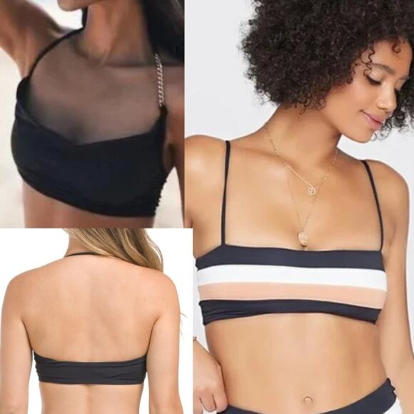 NWT L Space Swim Top Voltaire & Rebel Striped Swimming Bikini Surf BUNDLE Sz L - Picture 1 of 7